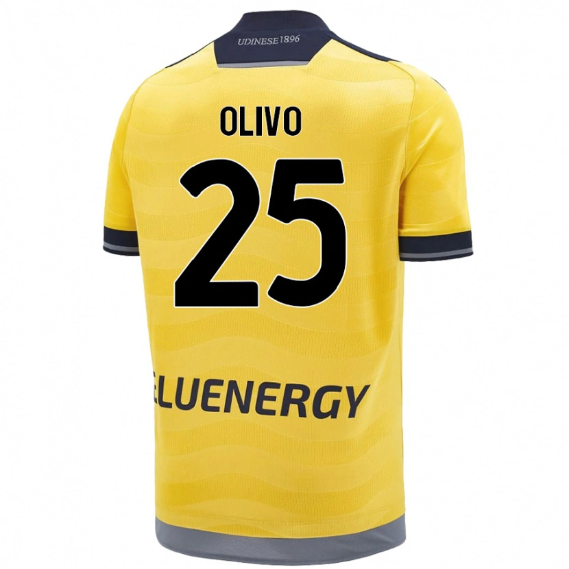 DanxenキッズGioele Olivo#25ゴールデンアウェイシャツ2024/25ジャージーユニフォーム