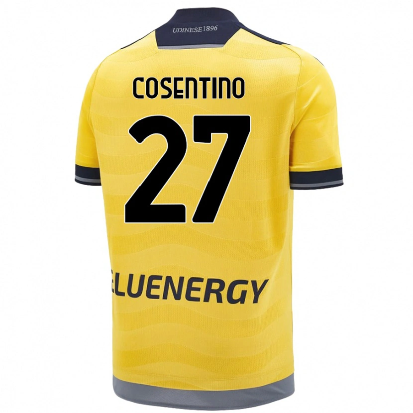 DanxenキッズSergio Cosentino#27ゴールデンアウェイシャツ2024/25ジャージーユニフォーム