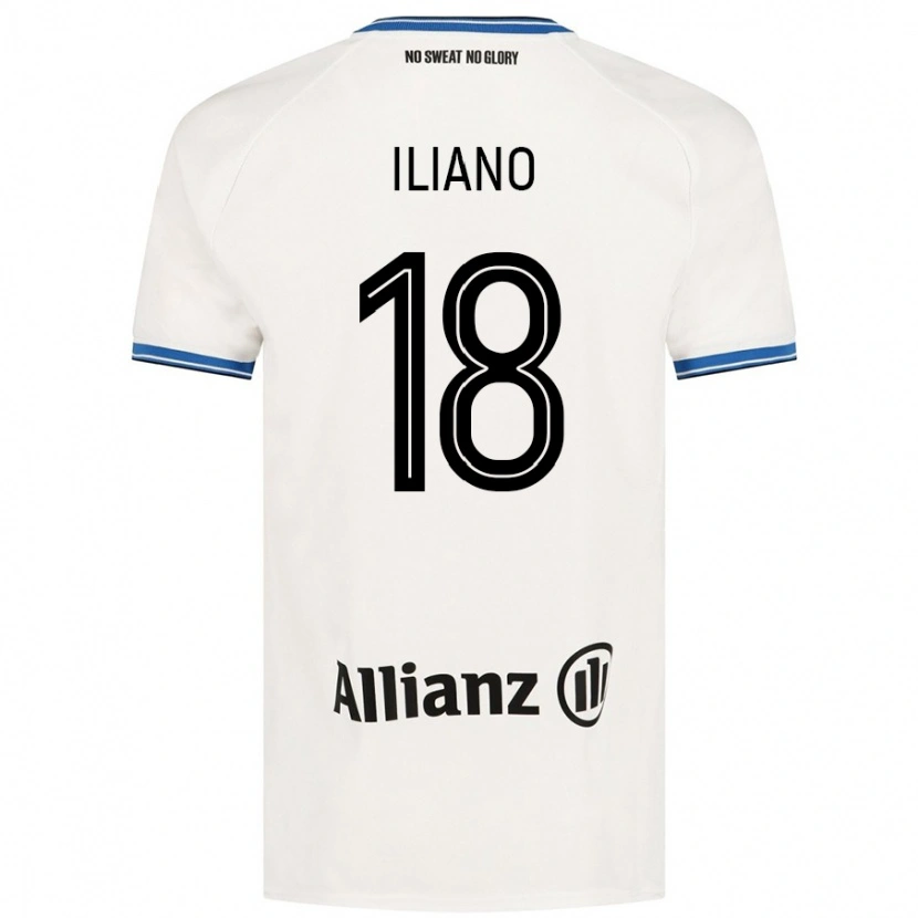 DanxenキッズIsabelle Iliano#18白アウェイシャツ2024/25ジャージーユニフォーム
