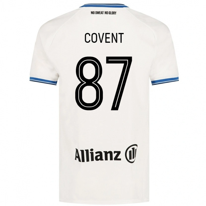 DanxenキッズJorijn Covent#87白アウェイシャツ2024/25ジャージーユニフォーム