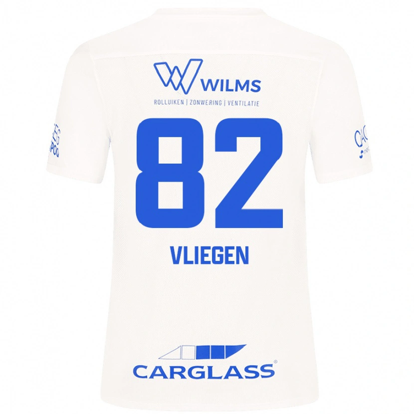 DanxenキッズOlivier Vliegen#82白アウェイシャツ2024/25ジャージーユニフォーム