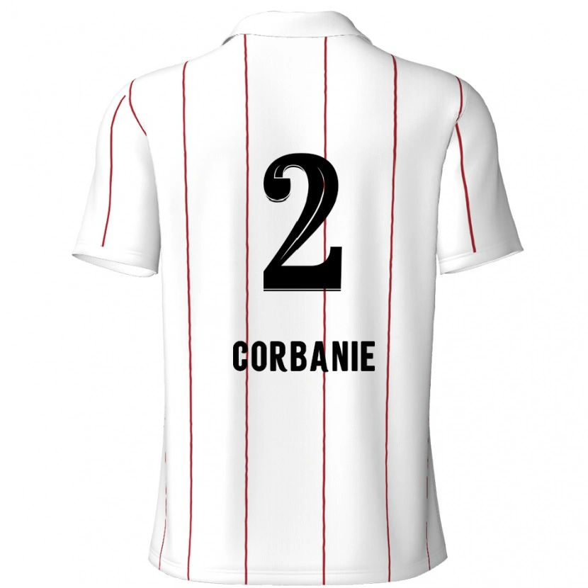 DanxenキッズKobe Corbanie#2白 黒アウェイシャツ2024/25ジャージーユニフォーム