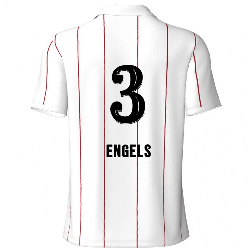 Danxenキッズビョルン・エンゲルス#3白 黒アウェイシャツ2024/25ジャージーユニフォーム