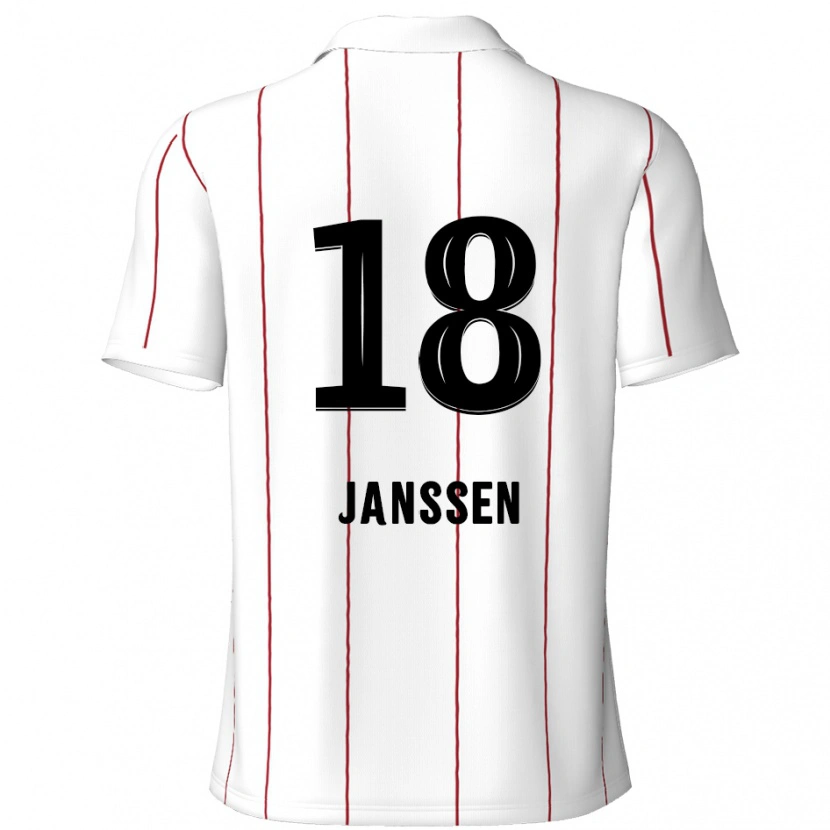 Danxenキッズフィンチェント・ヤンセン#18白 黒アウェイシャツ2024/25ジャージーユニフォーム