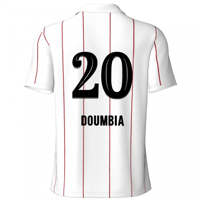 Danxenキッズマハマドゥ・ドゥンビア#20白 黒アウェイシャツ2024/25ジャージーユニフォーム