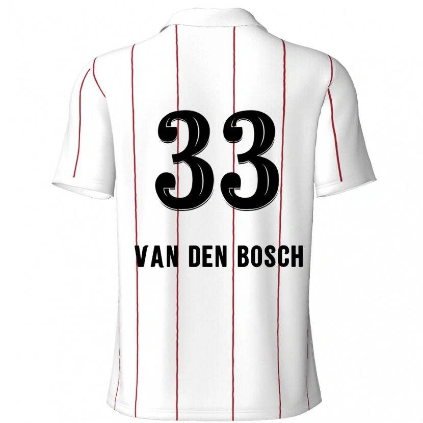 Danxenキッズジーノ・バン・デン・ボッシュ#33白 黒アウェイシャツ2024/25ジャージーユニフォーム