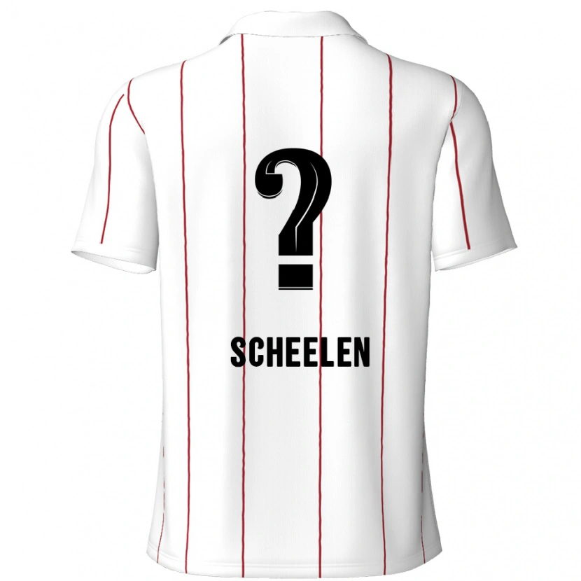 DanxenキッズThijme Scheelen#0白 黒アウェイシャツ2024/25ジャージーユニフォーム