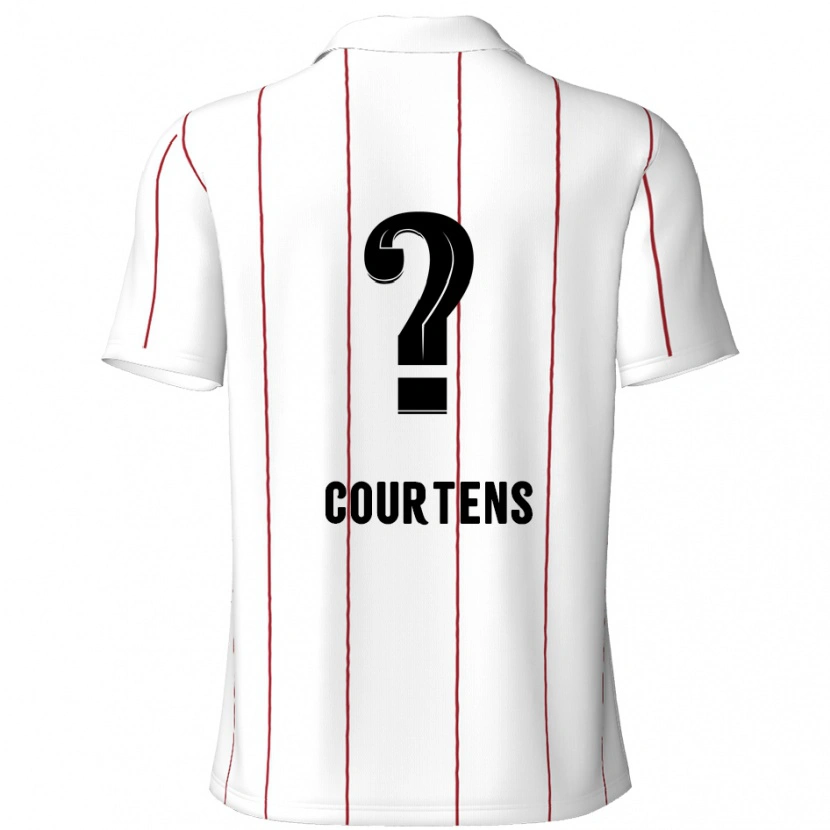DanxenキッズNolhan Courtens#0白 黒アウェイシャツ2024/25ジャージーユニフォーム