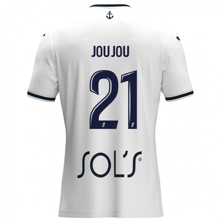 DanxenキッズAntoine Joujou#21白 ダークブルーアウェイシャツ2024/25ジャージーユニフォーム