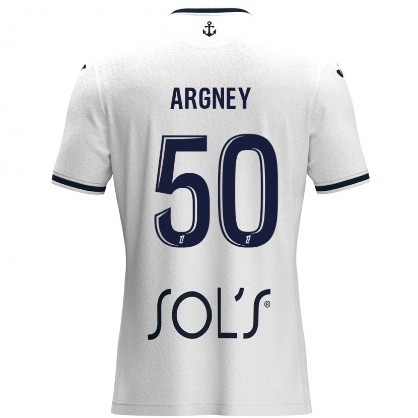 DanxenキッズPaul Argney#50白 ダークブルーアウェイシャツ2024/25ジャージーユニフォーム