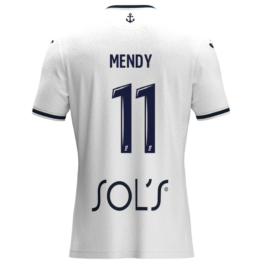 DanxenキッズMélinda Mendy#11白 ダークブルーアウェイシャツ2024/25ジャージーユニフォーム