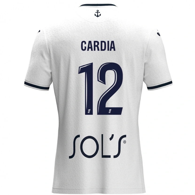 DanxenキッズMickaëla Cardia#12白 ダークブルーアウェイシャツ2024/25ジャージーユニフォーム