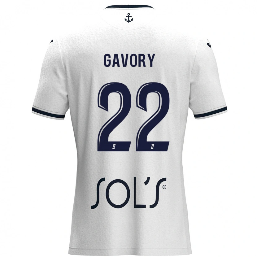 DanxenキッズChristy Gavory#22白 ダークブルーアウェイシャツ2024/25ジャージーユニフォーム