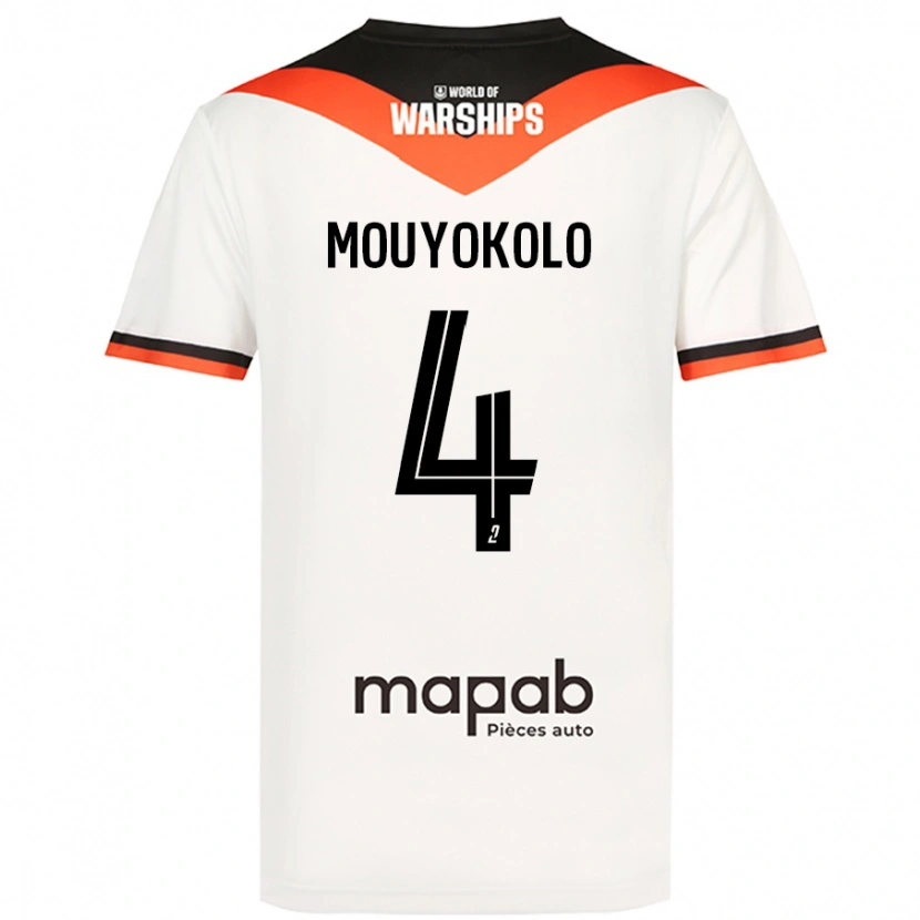 DanxenキッズLoris Mouyokolo#4白アウェイシャツ2024/25ジャージーユニフォーム