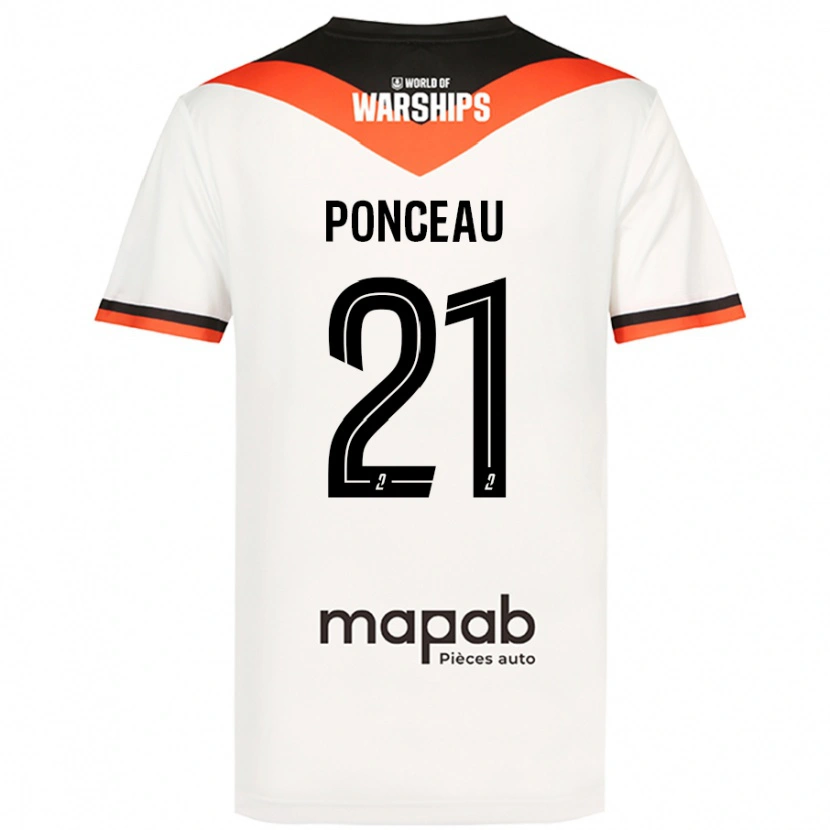 DanxenキッズJulien Ponceau#21白アウェイシャツ2024/25ジャージーユニフォーム