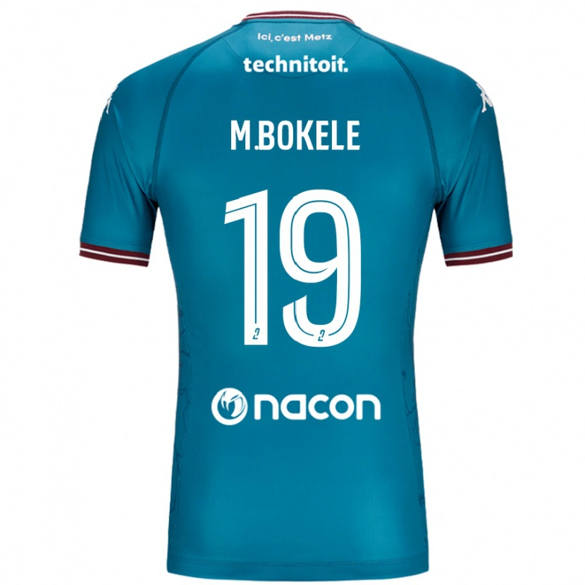 DanxenキッズMorgan Bokele#19ペトロールブルーアウェイシャツ2024/25ジャージーユニフォーム
