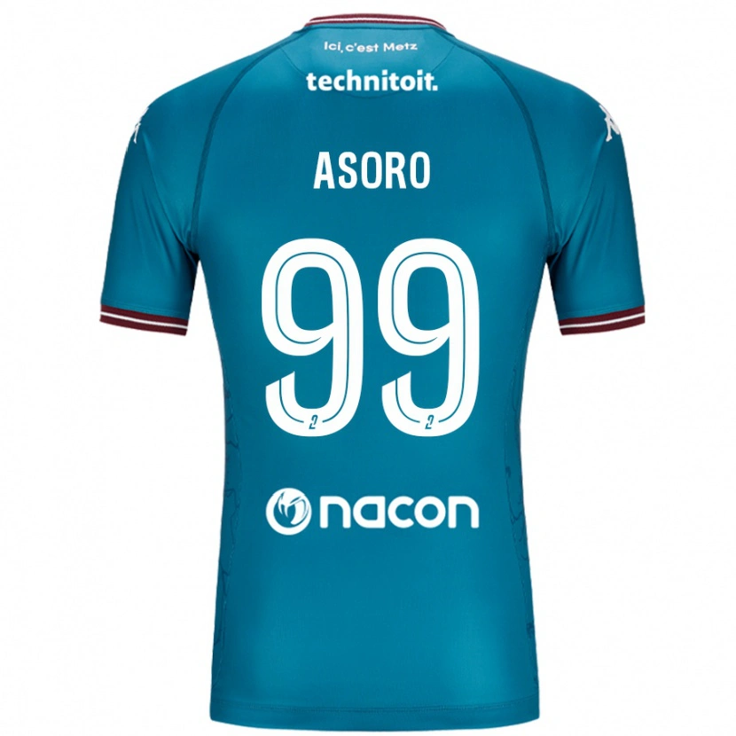 Danxenキッズヨエル・アソロ#99ペトロールブルーアウェイシャツ2024/25ジャージーユニフォーム