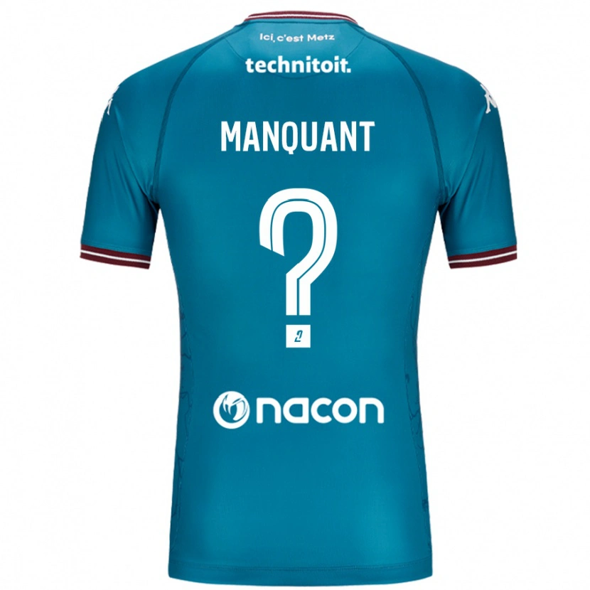 Danxenキッズジョリス・マンカント#0ペトロールブルーアウェイシャツ2024/25ジャージーユニフォーム