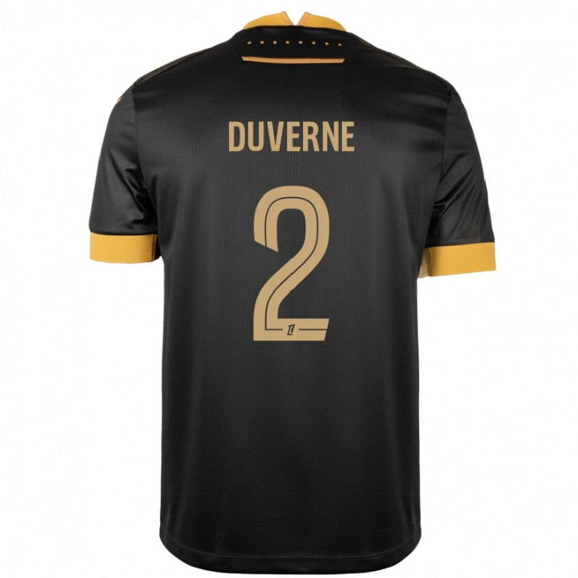 Danxenキッズジャン＝ケヴィン・デュヴェルン#2ブラック ブラウンアウェイシャツ2024/25ジャージーユニフォーム