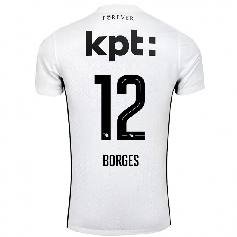 DanxenキッズDavid Borges#12白 黒アウェイシャツ2024/25ジャージーユニフォーム