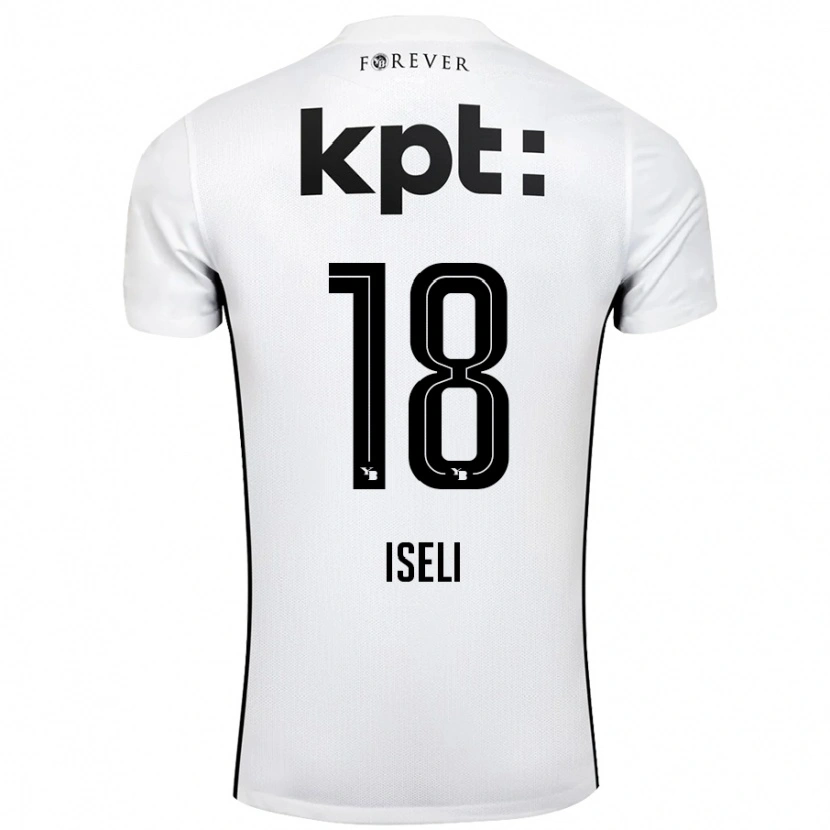 DanxenキッズMarco Iseli#18白 黒アウェイシャツ2024/25ジャージーユニフォーム