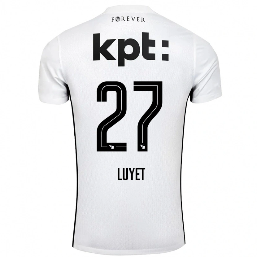 DanxenキッズNaomi Luyet#27白 黒アウェイシャツ2024/25ジャージーユニフォーム