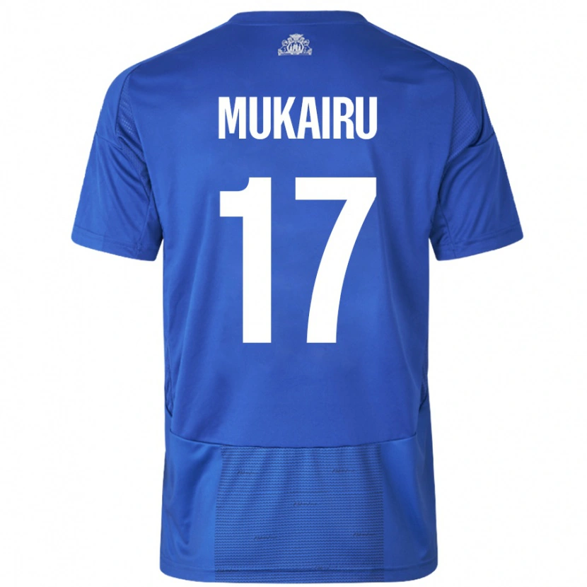 Danxenキッズポール・ムカイル#17ホワイト ブルーアウェイシャツ2024/25ジャージーユニフォーム
