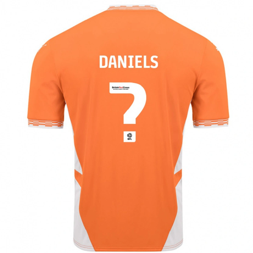 Danxenメンズジェイク・ダニエルズ#0オレンジ ホワイトホームシャツ2024/25ジャージーユニフォーム