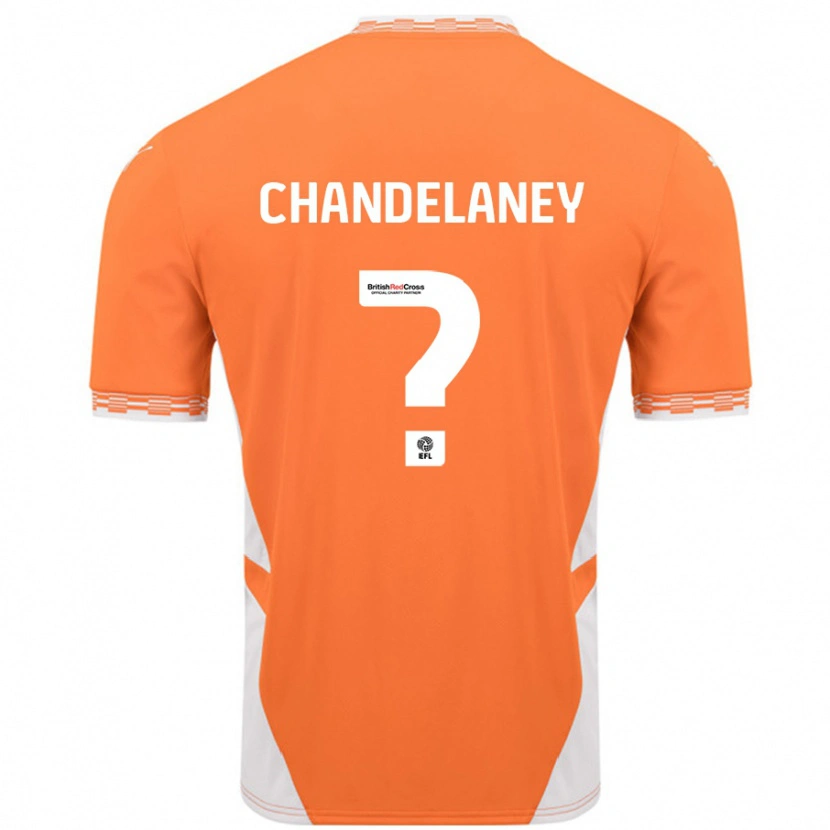DanxenメンズYulan Chandelaney#0オレンジ ホワイトホームシャツ2024/25ジャージーユニフォーム