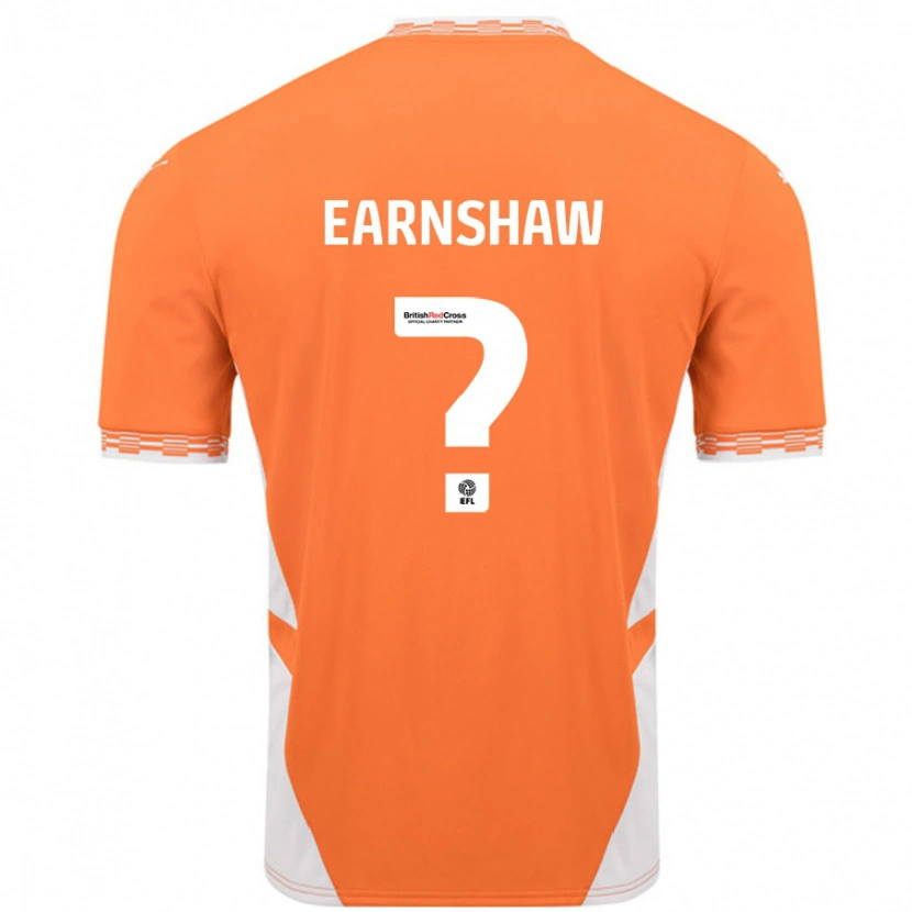 DanxenメンズAlice Earnshaw#0オレンジ ホワイトホームシャツ2024/25ジャージーユニフォーム