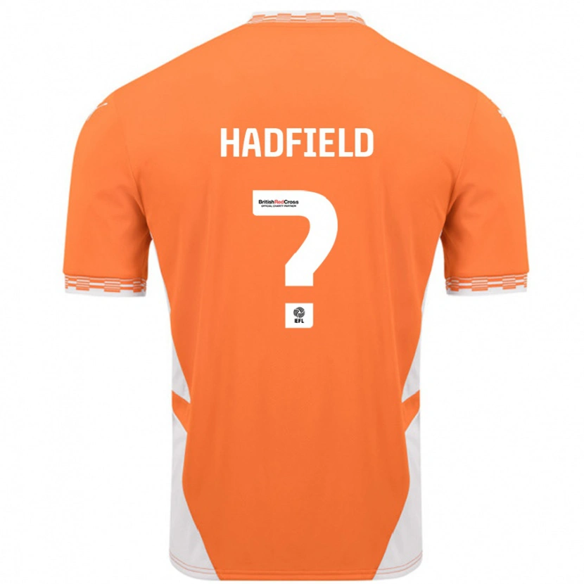 DanxenメンズMilly Hadfield#0オレンジ ホワイトホームシャツ2024/25ジャージーユニフォーム