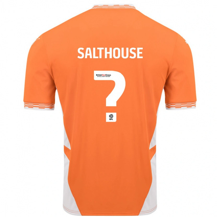 DanxenメンズEmily Salthouse#0オレンジ ホワイトホームシャツ2024/25ジャージーユニフォーム