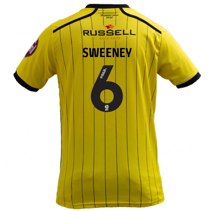 DanxenメンズRyan Sweeney#6黄ホームシャツ2024/25ジャージーユニフォーム