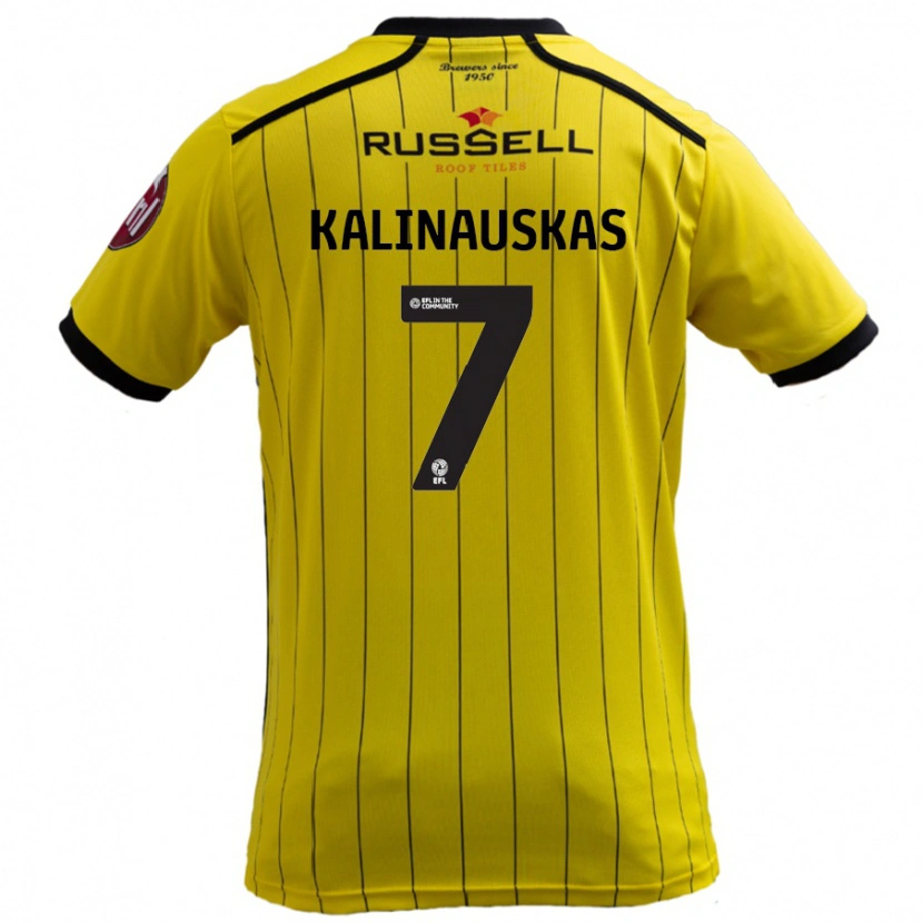 DanxenメンズTomas Kalinauskas#7黄ホームシャツ2024/25ジャージーユニフォーム