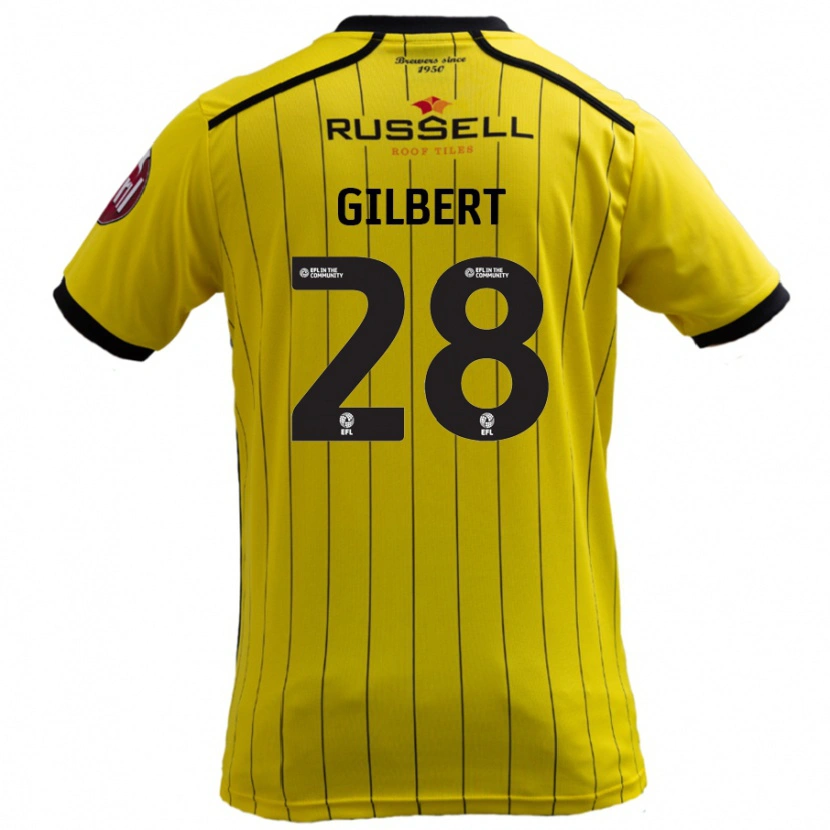 DanxenメンズCameron Gilbert#28黄ホームシャツ2024/25ジャージーユニフォーム