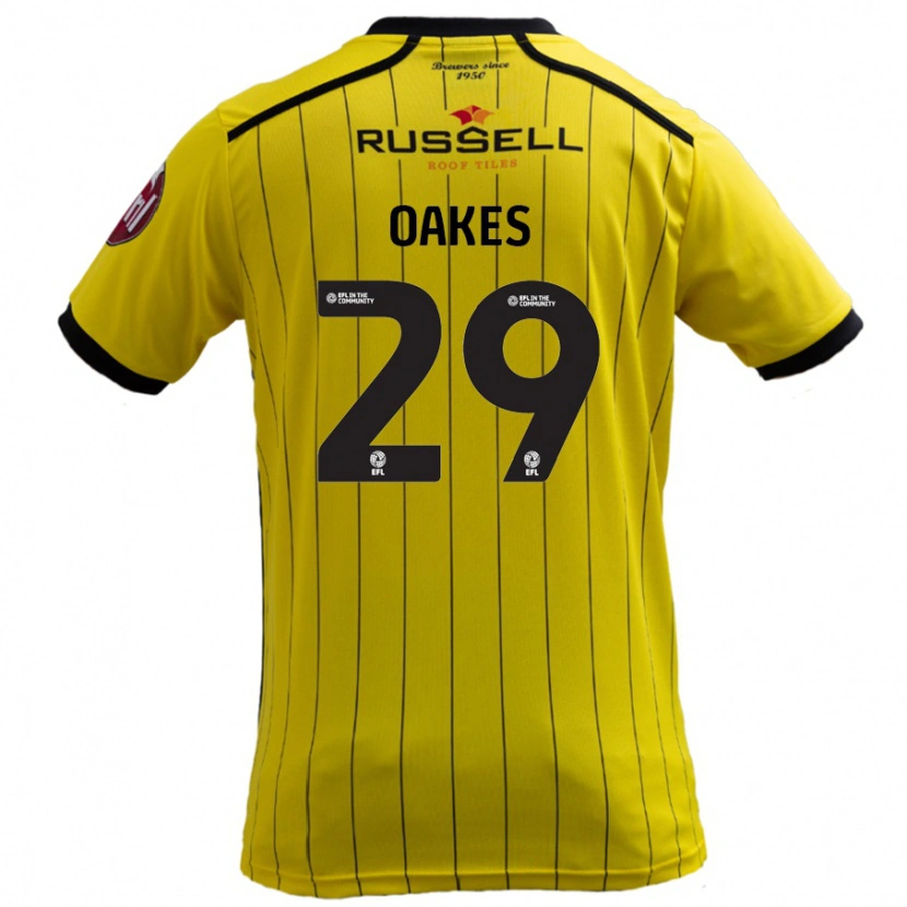 DanxenメンズToby Oakes#29黄ホームシャツ2024/25ジャージーユニフォーム