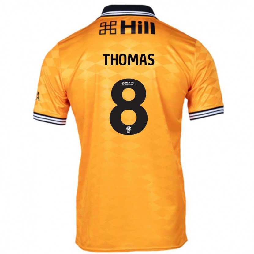 DanxenメンズGeorge Thomas#8オレンジホームシャツ2024/25ジャージーユニフォーム