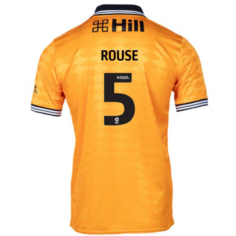 DanxenメンズLauren Rouse#5オレンジホームシャツ2024/25ジャージーユニフォーム