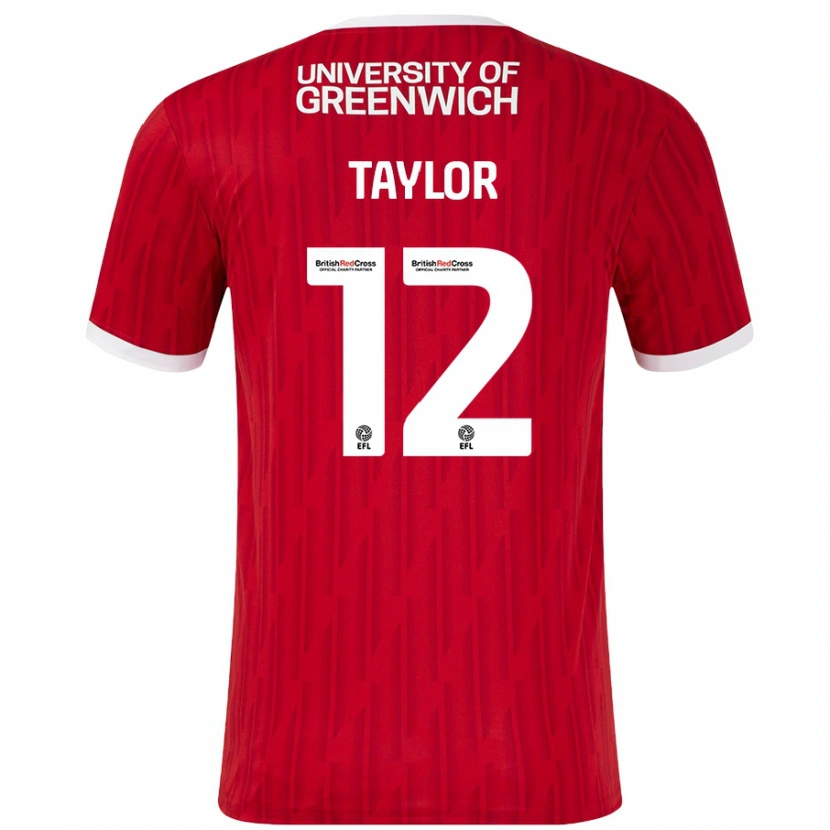 DanxenメンズTerry Taylor#12赤 白ホームシャツ2024/25ジャージーユニフォーム
