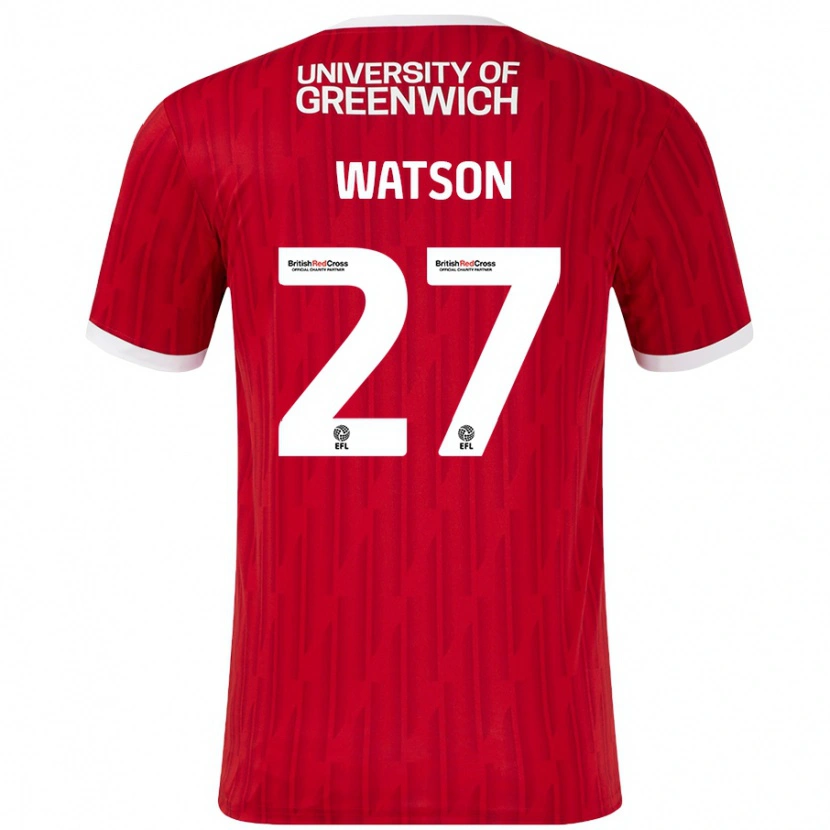 DanxenメンズTennai Watson#27赤 白ホームシャツ2024/25ジャージーユニフォーム