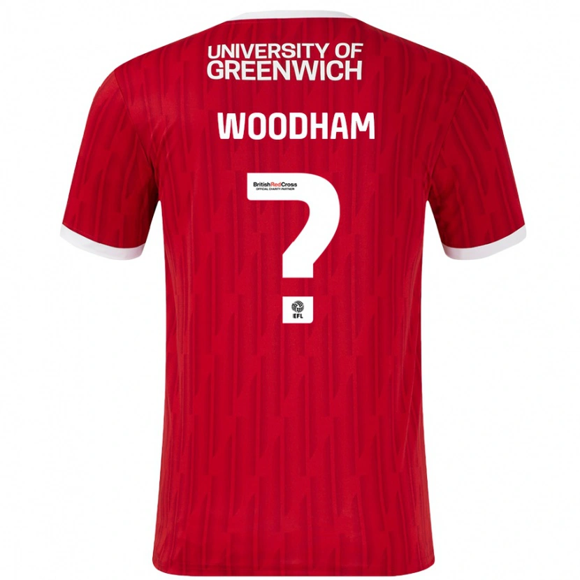 DanxenメンズFinley Woodham#0赤 白ホームシャツ2024/25ジャージーユニフォーム