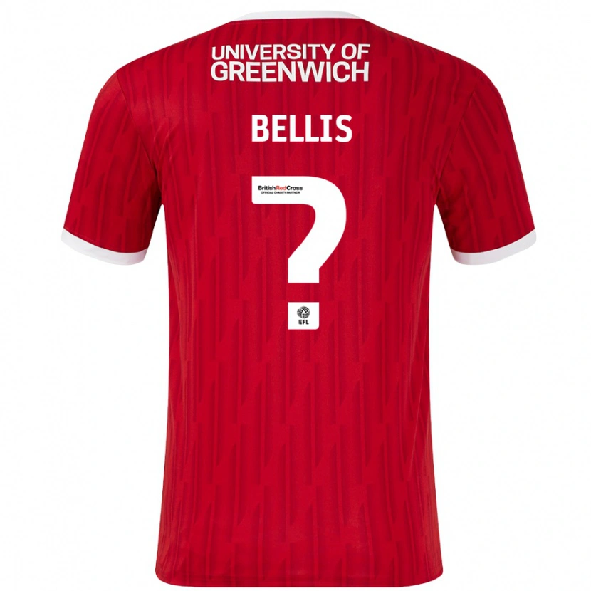 DanxenメンズReece Bellis#0赤 白ホームシャツ2024/25ジャージーユニフォーム