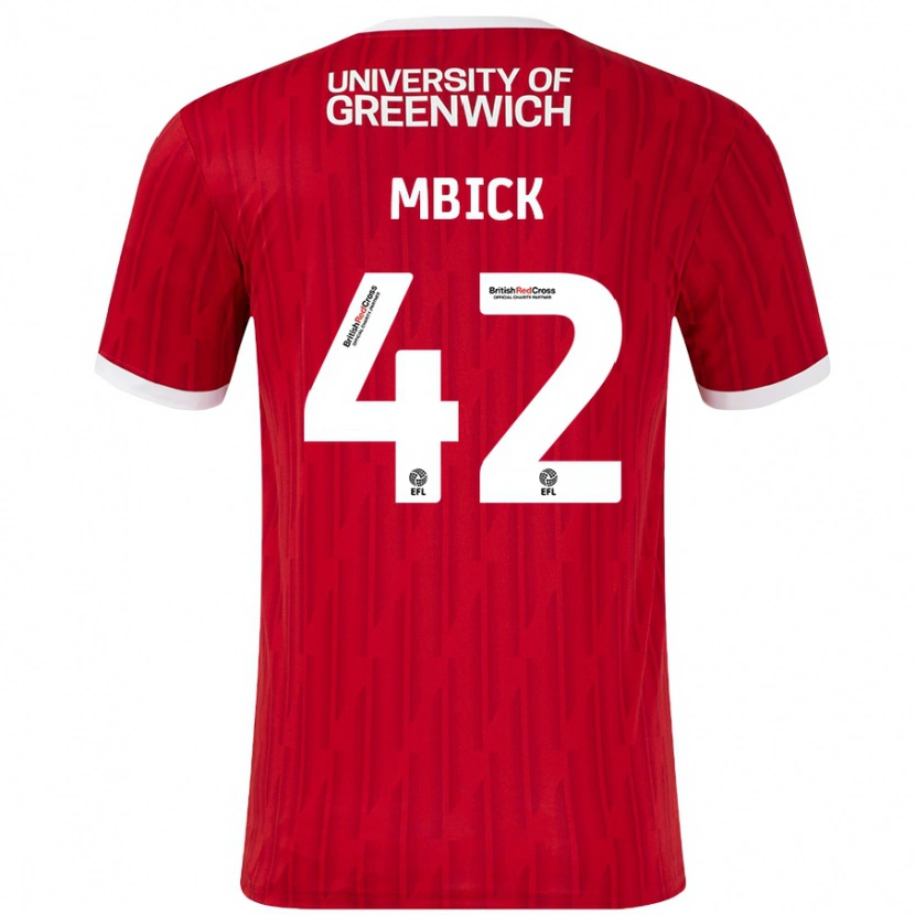 DanxenメンズMicah Mbick#42赤 白ホームシャツ2024/25ジャージーユニフォーム