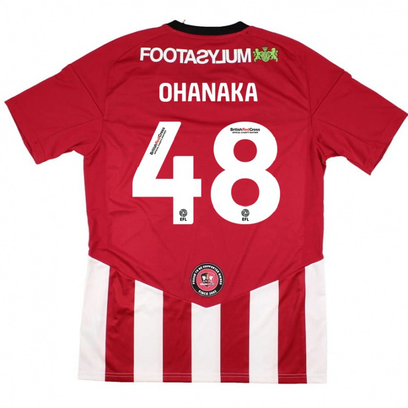 DanxenメンズSantino Ohanaka#48赤 白ホームシャツ2024/25ジャージーユニフォーム