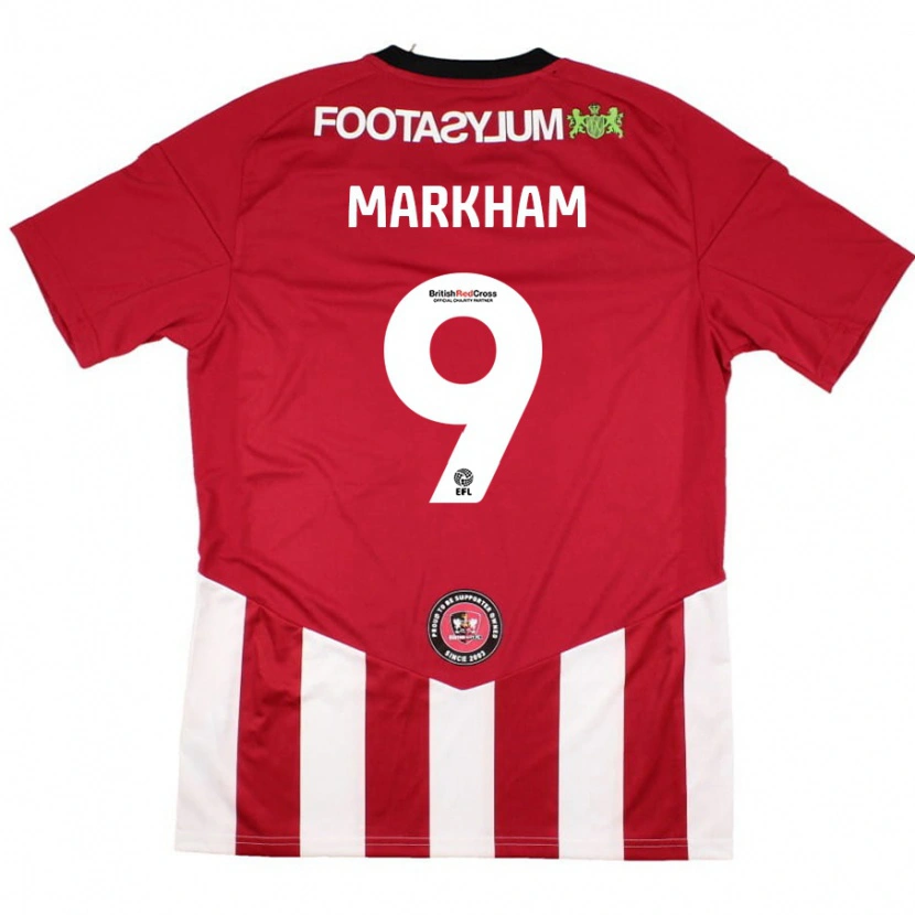 DanxenメンズJenna Markham#9赤 白ホームシャツ2024/25ジャージーユニフォーム