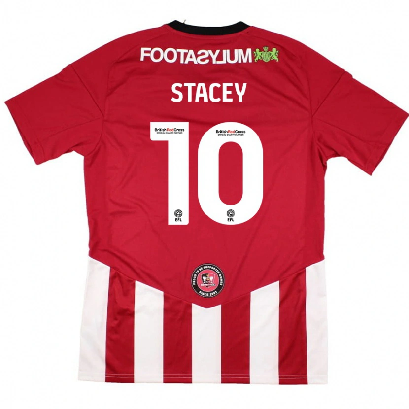 DanxenメンズSarah Stacey#10赤 白ホームシャツ2024/25ジャージーユニフォーム