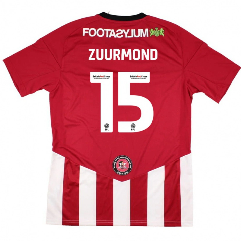 DanxenメンズIshbel Zuurmond#15赤 白ホームシャツ2024/25ジャージーユニフォーム