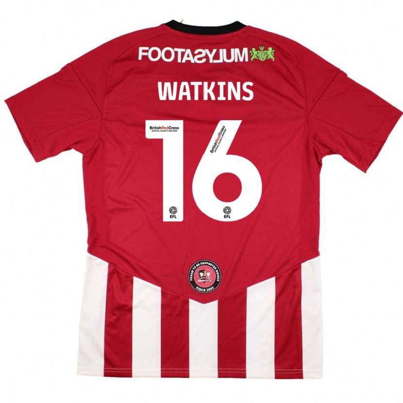 DanxenメンズZoe Watkins#16赤 白ホームシャツ2024/25ジャージーユニフォーム