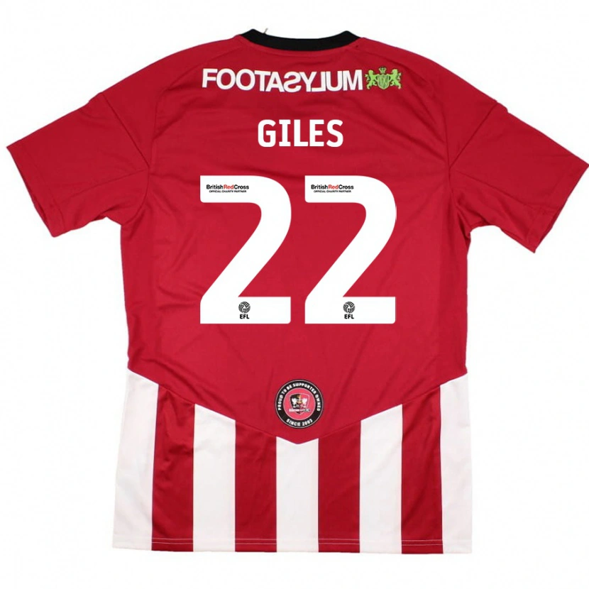 DanxenメンズOlivia Giles#22赤 白ホームシャツ2024/25ジャージーユニフォーム