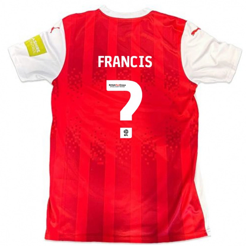 DanxenメンズDannen Francis#0赤 白ホームシャツ2024/25ジャージーユニフォーム